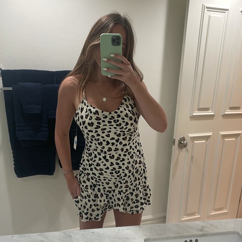 Cheetah romper dress